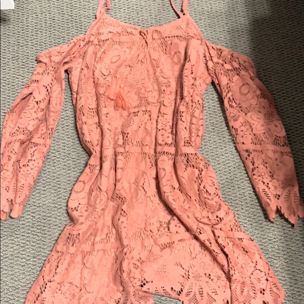 boho pink lace dress
